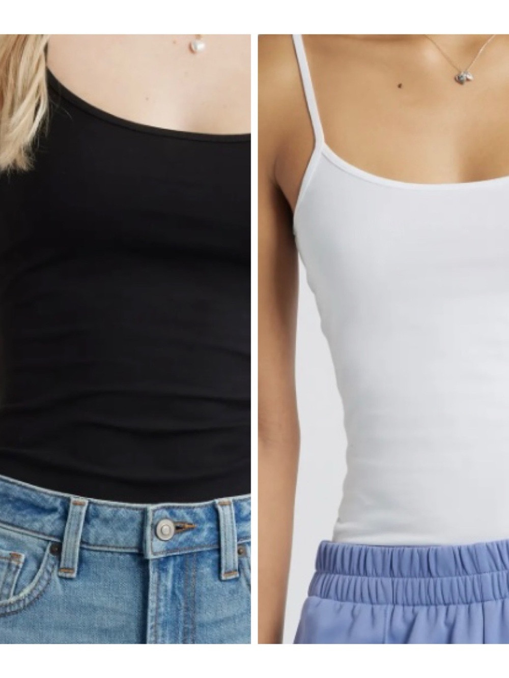 NWOT Nordstrom BP. Camisole Black and White Lot of 2 size XL